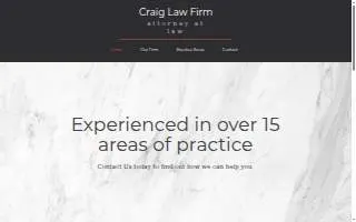 Craig Law Firm website