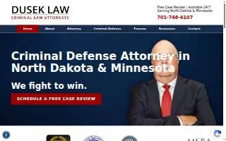 Dusek Law, PLLC website