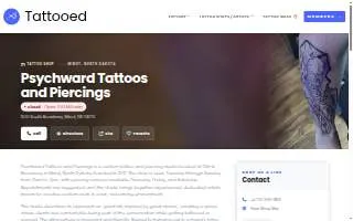 Psychward Tattoos and Piercings website