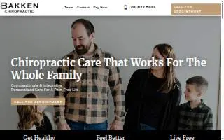 Bakken Chiropractic website