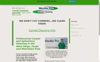 Nitschke Pro Carpet Cleaning website