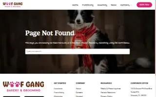 Woof Gang Bakery & Grooming Fargo website
