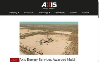 Axis Energy Services website