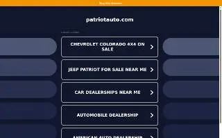 Patriot Auto of Williston website