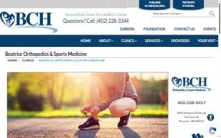 Beatrice Orthopaedics and Sports Medicine website