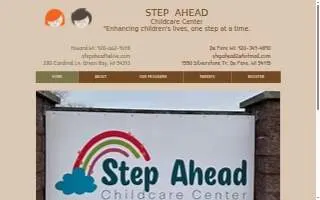 A Step Ahead Child Care & Education Center website