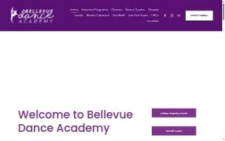 Bellevue Dance Academy website