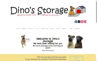 Dino's Storage of Bellevue website