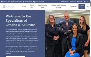 Ear Specialists of Omaha & Bellevue website