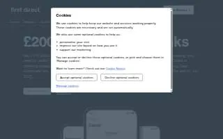 First Direct website