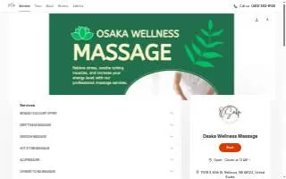Osaka Wellness Massage website