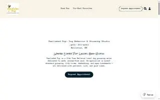 Pawlished Pup: Dog Behavior & Grooming Studio website