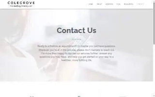 Colegrove Counseling Center website