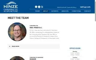 Hinze Chiropractic & Acupuncture website