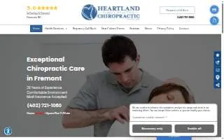 Heartland Chiropractic Clinic website