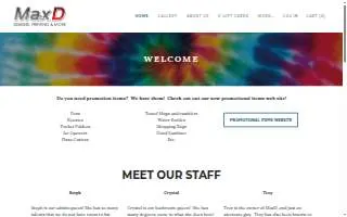Max D Designs Printing and More website