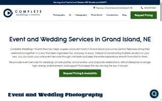 Complete Weddings + Events of Grand Island website