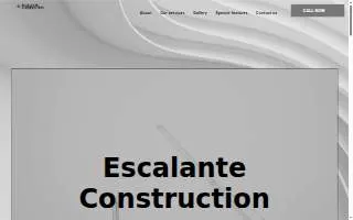 Escalante Construction LLC website