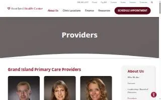 Heartland Health Center Dental website