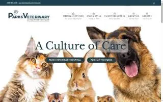 Parks Veterinary website