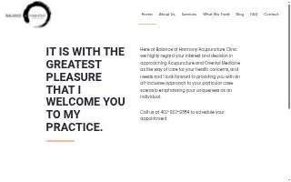 Balance of Harmony website