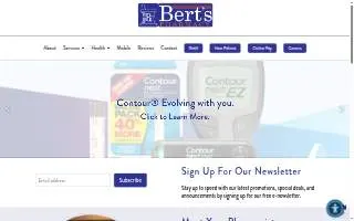 Bert's Pharmacy website