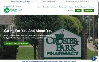 Crosier Park Pharmacy website
