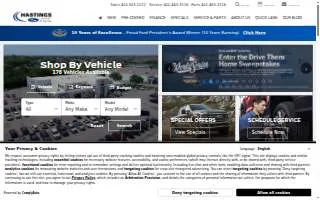 Hastings Ford website