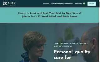 Click Family Healthcare website