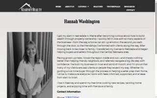 Hannah Washington - Realtor at Kearney Realty website