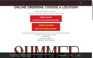 Summer Kitchen Cafe website