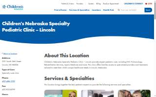Children's Nebraska Specialty Pediatric Clinic - Lincoln