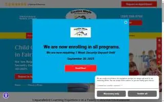 Creative Minds Early Learning Center of Lincoln website