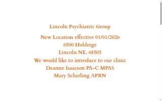 Lincoln Psychiatric Group website