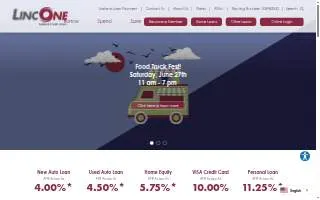 LincOne Federal Credit Union website