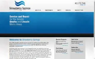 Strawberry Springs Pool & Spa Inc. website