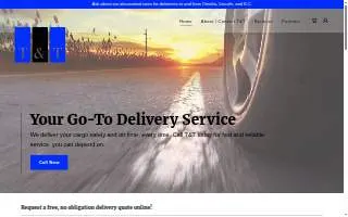 T&T Delivery Services website