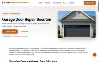 Ultimate Garage Door Services website