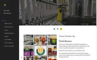 Divots Brewery Taproom website