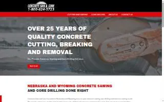 Concrete Saw & Core website