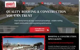 Grandels Roofing & Construction LLC website
