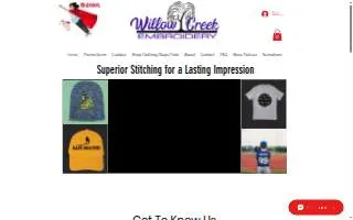 Willow Creek Embroidery website