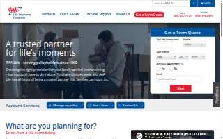 AAA Life Insurance Company website