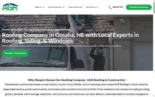 AGR Roofing & Construction of Omaha website