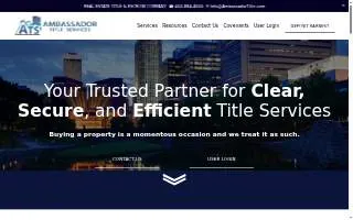 Ambassador Title Services website
