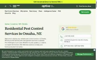 Aptive Pest Control of Omaha website