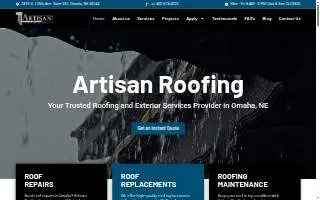 Artisan Roofing Inc website