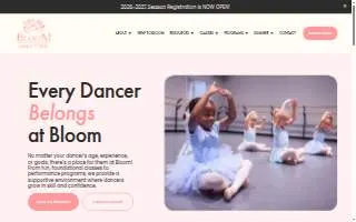 Bloom Dance Studio - Blondo website