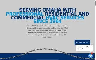 Controlled Comfort of Omaha website
