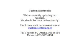 Custom Electronics of Omaha website